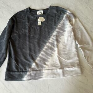 Aerie offline tie dye gray sweatshirt XS long sleeve women’s NWT thumb holes
